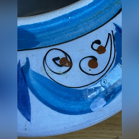 Vintage Mexican pottery bowl/planter. Signed - Picture 9 of 10